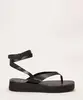 sandália flatform com tiras mindset preto 35