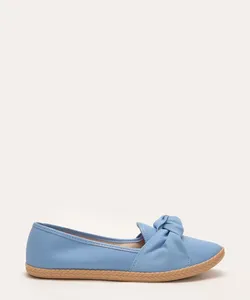 slipper com nó moleca azul 37