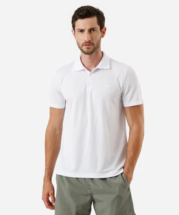 polo esportiva masculina texturizada branco P