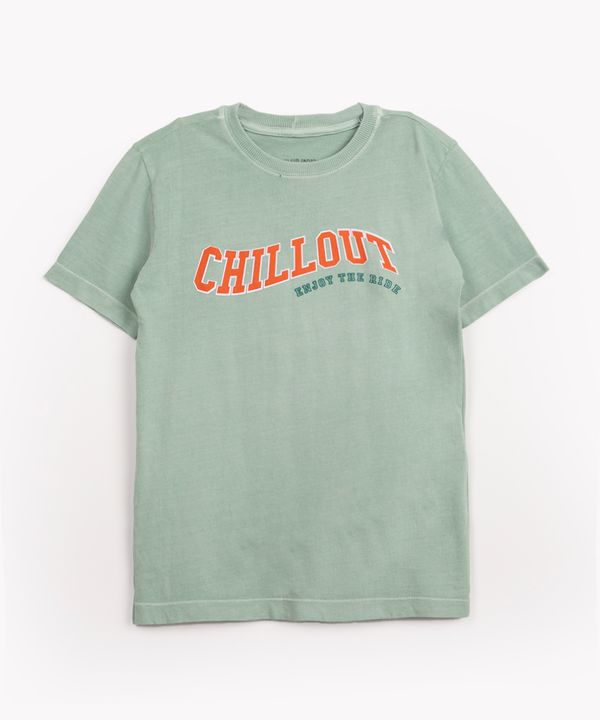 camiseta infantil de malha chillout manga curta verde 6