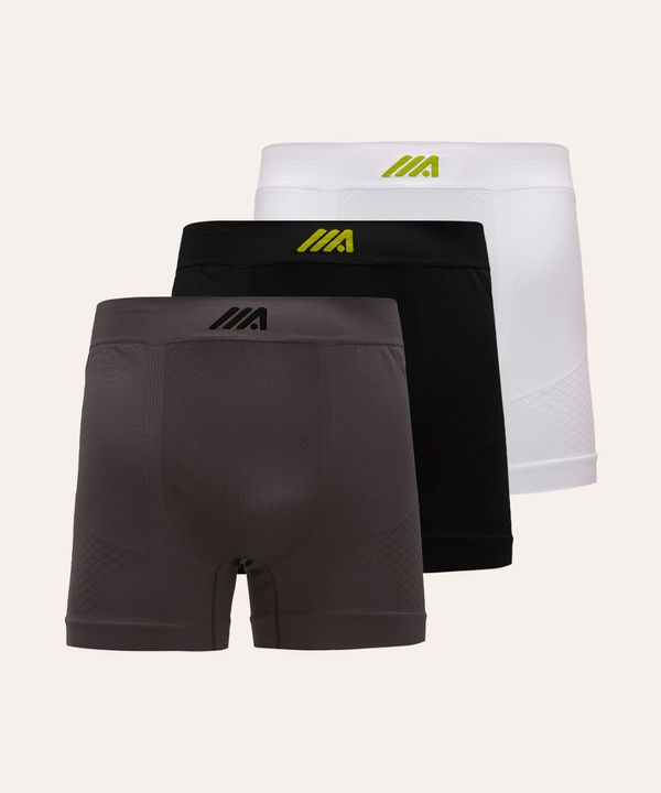kit de 3 cuecas boxer com textura esportivo colorido P