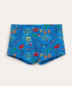 sunga infantil boxer patrulha canina com proteção UV50+ azul 3