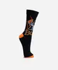meia cano alto com algodão stitch halloween preta 41-43