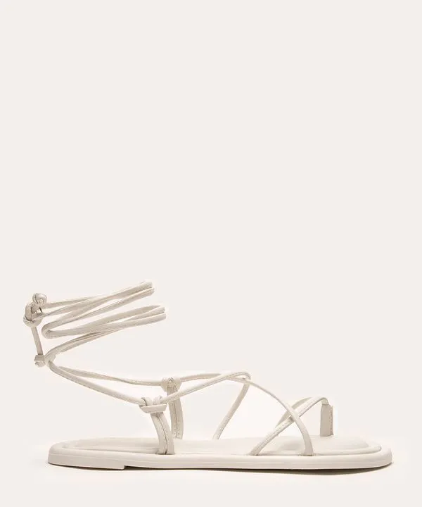 rasteirinha tira cruzada com amarração oneself off white 34