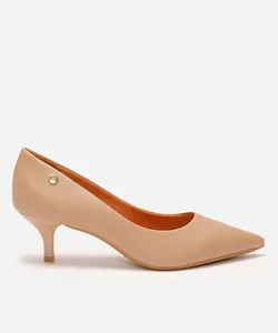 Scarpin Feminino Bico Fino Salto Médio Vizzano Bege 40