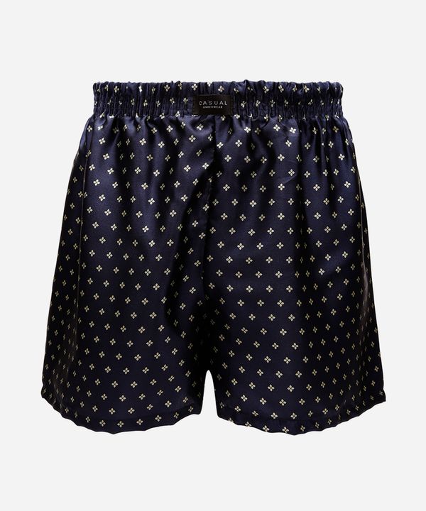 cueca samba canção acetinada geométrica azul G