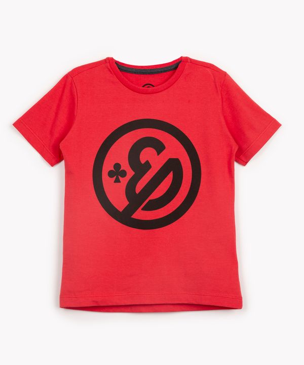 camiseta infantil de algodão enaldinho manga curta vermelho 10