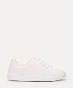 tênis infantil casual com cadarço molekinha branco 35