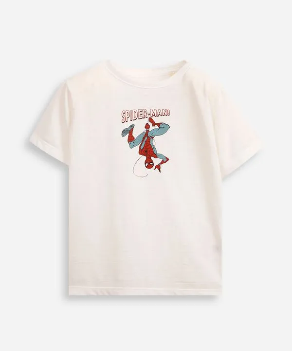camiseta infantil de algodão homem aranha off white 12