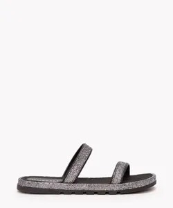 rasteirinha flat com brilho oneself preto 37