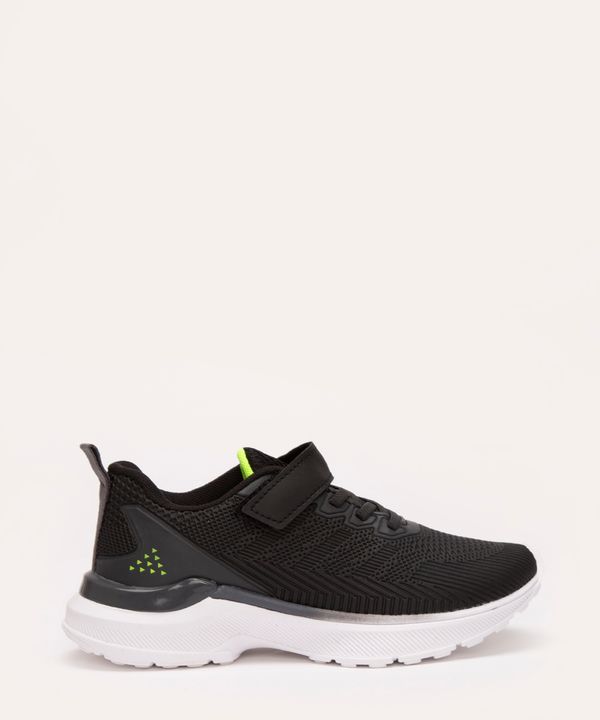 tênis infantil com velcro preto 32
