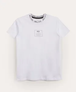 camiseta juvenil de algodão believe off white 10
