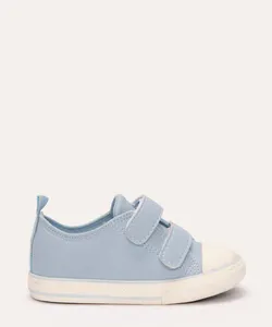 tênis infantil com tiras e velcro azul claro 20