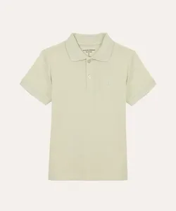 polo de algodão infantil manga curta verde 4