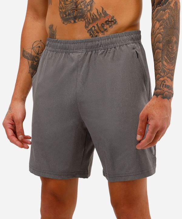 short masculino esportivo bolso com zíper cinza M