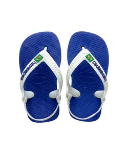 chinelo havaianas new baby brasil com elástico azul 21