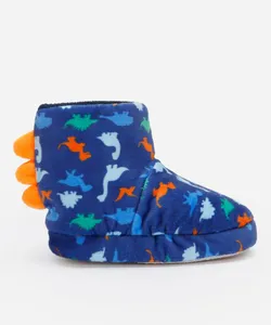 pantufa bota infantil dino azul 21-22