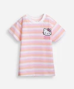 camiseta infantil listra hello kitty colorido 1