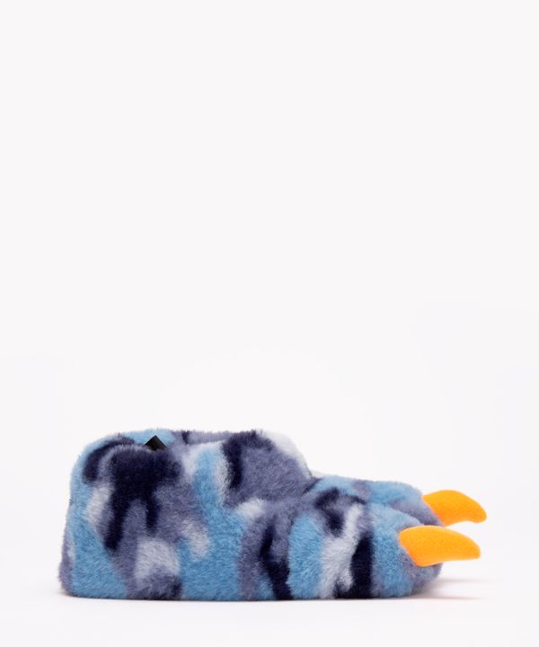 pantufa infantil pata camuflada azul 25-26