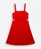 vestido juvenil curto com cutout na cintura vermelho 12