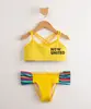 biquíni infantil now united arco-íris com proteção uv50+ amarelo 12
