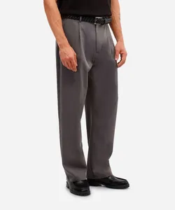 calça baggy masculina de alfaiataria com pregas cinza 36