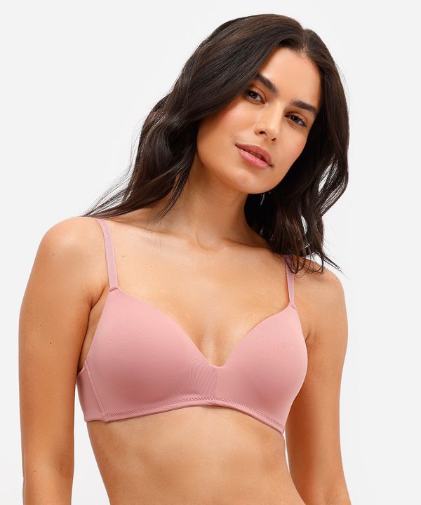 sutiã triângulo com bojo rosa 42