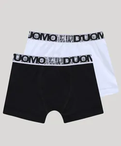 Kit de 2 Cuecas D'uomo Boxer Infantis Multicor 2 G