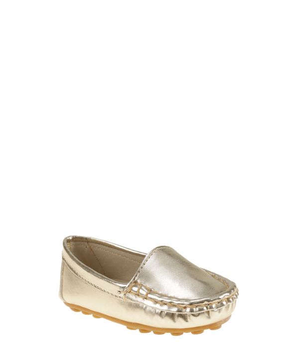 Mocassim Metalizado Dourado 26