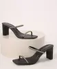 Tamanco Feminino Salto Médio com Strass Oneself Preto 37