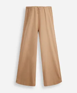calça pijama juvenil com linho básica bege 14