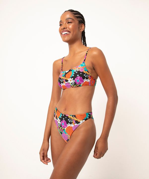 biquíni calcinha tanga hot pants areia cosmo com proteção uv50 preta G