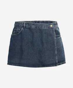 short saia infantil jeans - jeans medio 14