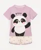 pijama infantil curto panda lilás 4