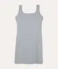 vestido juvenil canelado com brilho azul 10