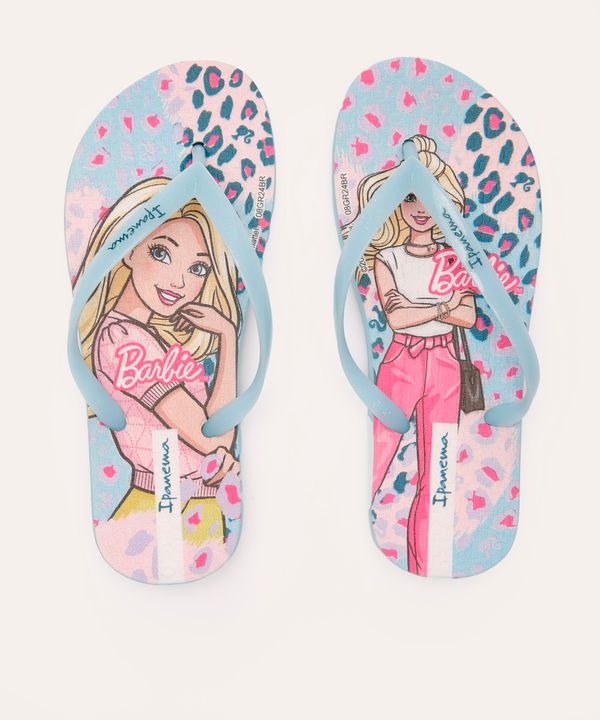 chinelo infantil barbie infantil azul 23-24
