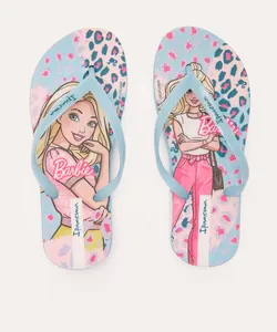 chinelo infantil barbie infantil azul 33-34