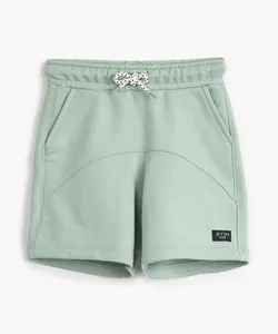 bermuda de moletom infantil com recorte verde 10