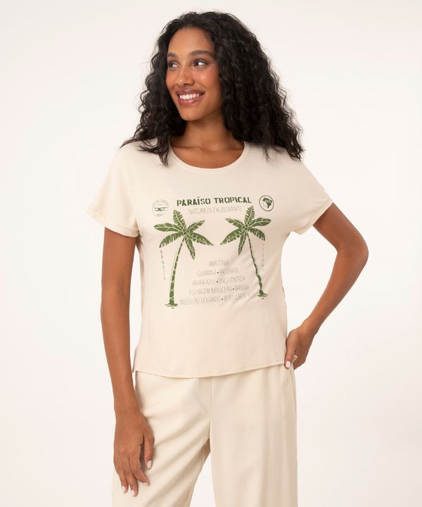 camiseta mullet paraíso tropical areia PP