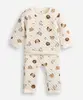 conjunto infantil longo matelassê cachorrinho off white 3-6