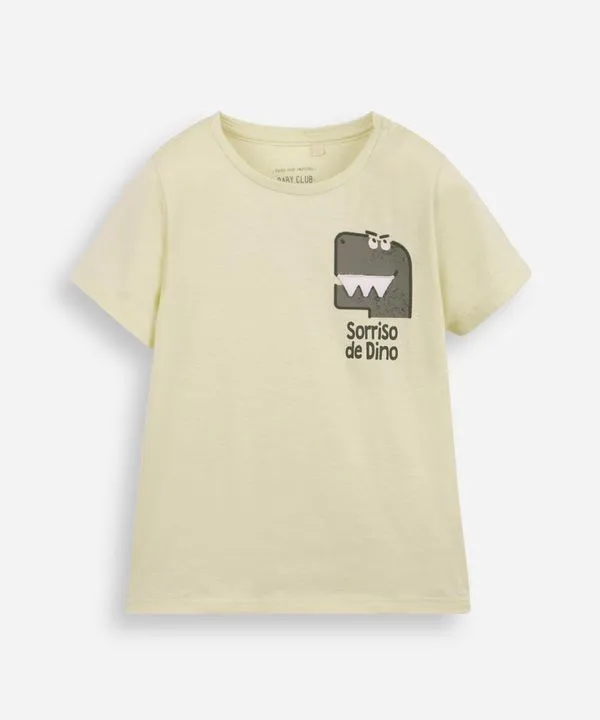 camiseta infantil estampa interativo dino verde 5