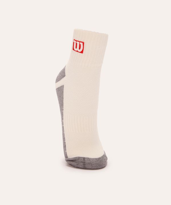 meia wilson cano médio de viscose off white 34-39