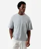 camiseta box fit masculina com algodão estampada azul PP