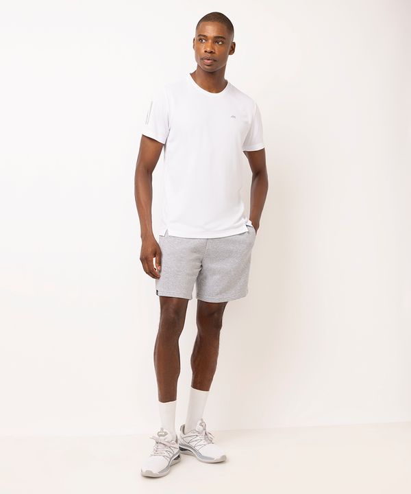bermuda esportiva masculina de moletom cinza M
