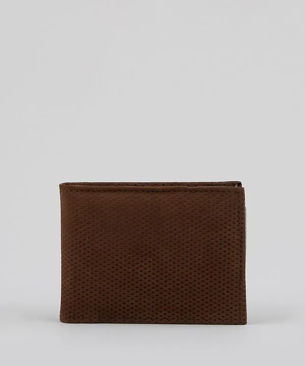 Carteira de Couro Masculina Marrom Único