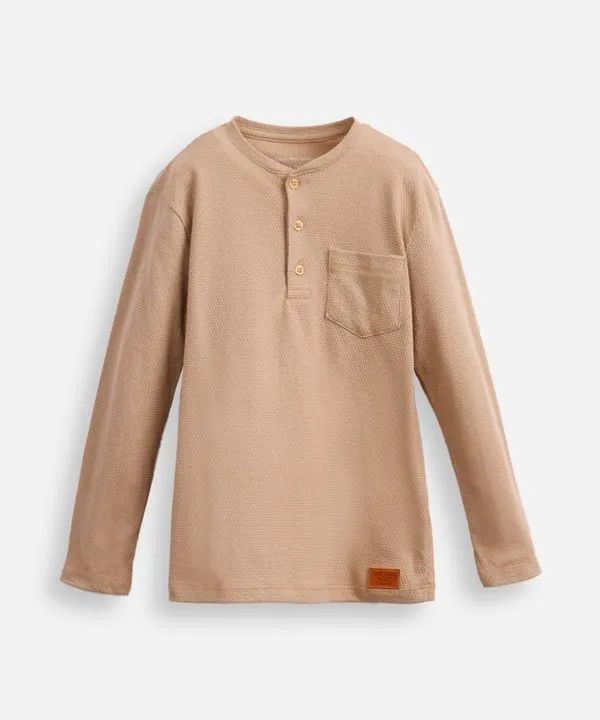 blusa infantil gola padre texturizada bege 10