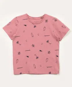 camiseta infantil manga curta praia rosa 2