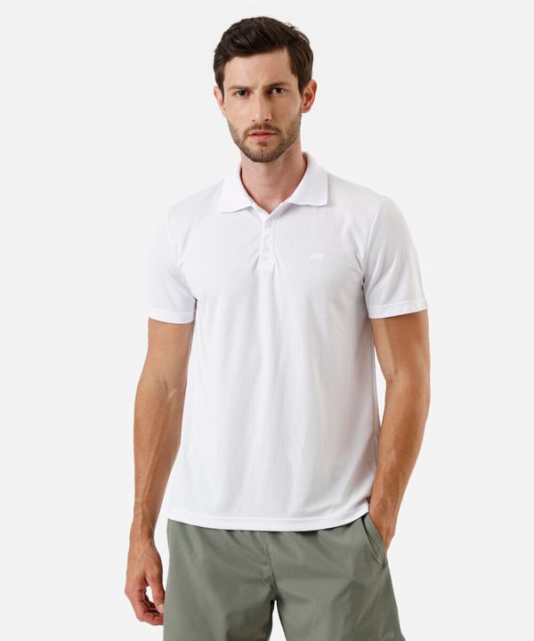 polo esportiva masculina texturizada branco GG