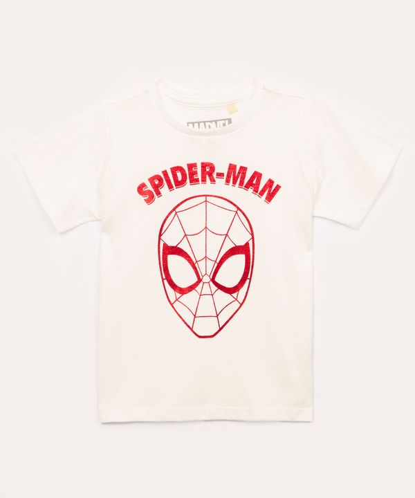 camiseta de algodão infantil homem aranha manga curta branca 1