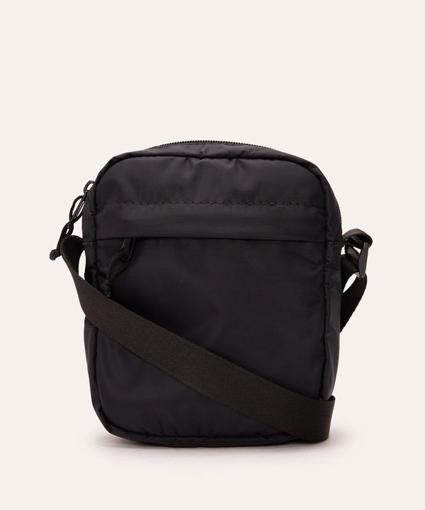 bolsa shoulder com bolso e alça regulável preta Único